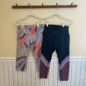 BUNDLE OF 2 Alo Cropped Athletic Leggings (Size S)